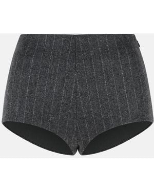 ANDAMANE 'Tami' Melange Wool Blend Culottes - Black