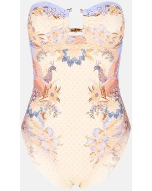 Zimmermann One-Piece Swimsuit With 'Indra' Bamboo Finish - Natural