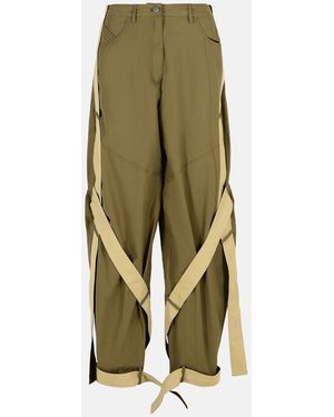 The Attico Cotton Blend Pants - Green