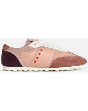 Marni 'Softy Soccer' Leather Sneakers - Pink