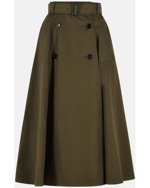 Burberry 'Brenda' Midi Trench Skirt - Green