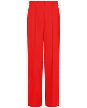 Balmain 'Tailoring' Viscose Blend Pants - Red