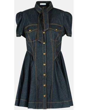 Zimmermann 'Corset' Denim Dress - Black