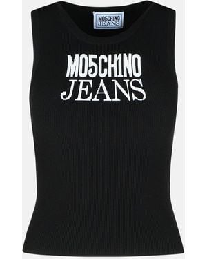 Moschino Viscose Blend Tank Top - Black