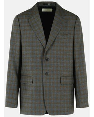 Dries Van Noten Wool Oversize Blazer - Gray