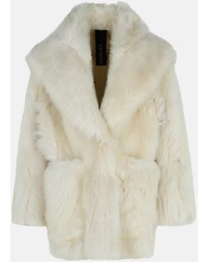 Blancha Milky Sheepskin Coat - White