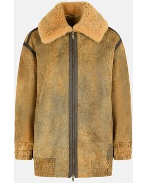 Salvatore Santoro Camel Leather Jacket - Metallic