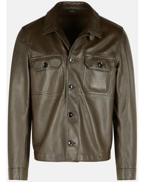Tom Ford Tobacco Leather Jacket - Green