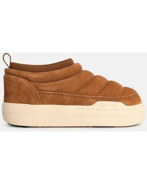 Moonboot 'Park' Suede Cognac Sneakers - Brown