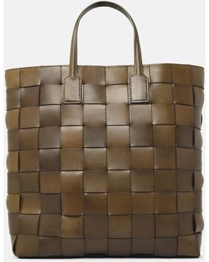 Dragon Diffusion 'Pino' Khaki Leather Bag - Natural