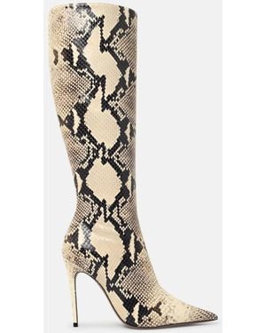 Paris Texas 'Vera 105' Natural Leather Boots - White