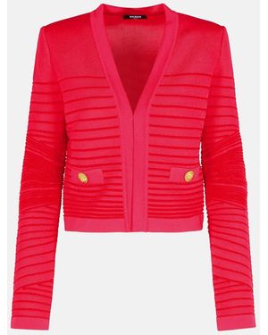 Balmain Viscose Blend Jacket - Red