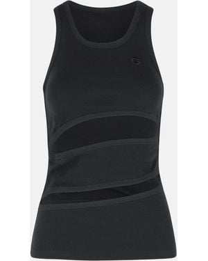 Coperni 'Spirale' Cotton Tank Top - Black