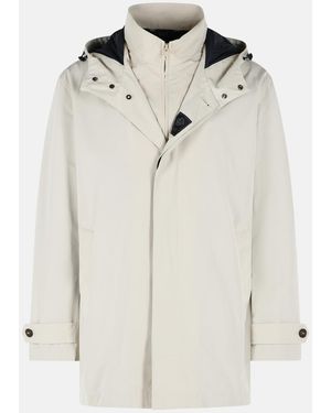 Fay 'Morning' Microfaille Parka - White