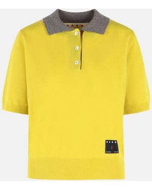 Marni Cashmere Polo Shirt - Yellow