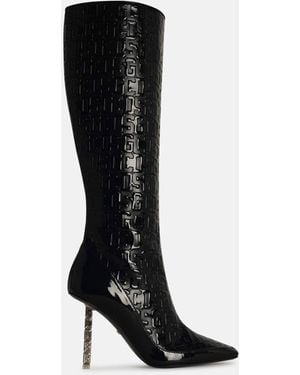 Gcds Patent Leather Boots - Black