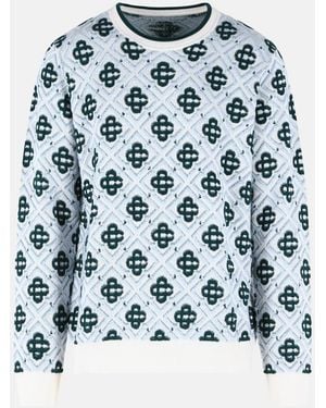 CASABLANCA 'Monogram' Wool Sweater - Blue