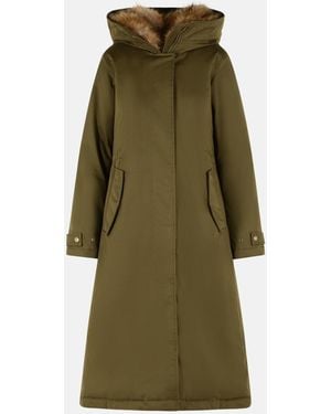 Woolrich Short 'Best' Cotton Parka - Green