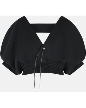 Sacai Cashmere Blend Top - Black