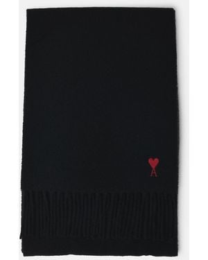 Ami Paris Wool Scarf - Black