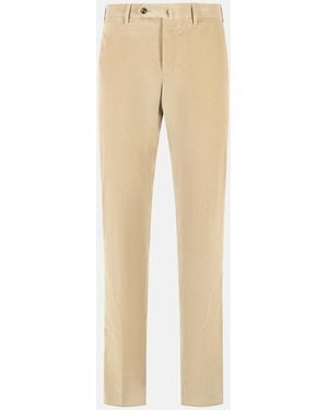PT Torino Slim Fit' Cotton Pants - Natural