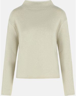 Lisa Yang 'Nelsy' Oyster Cashmere Sweater - White