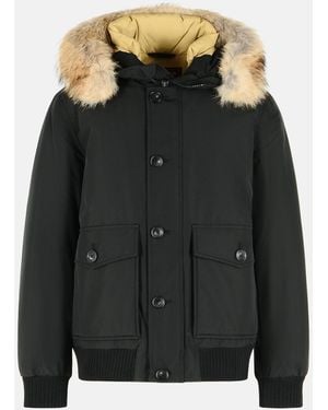 Woolrich 'Polar' Cotton Blend Bomber Jacket - Black