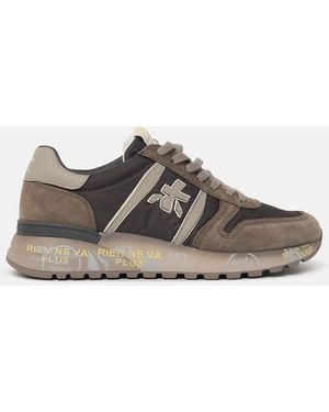 Premiata 'Lander 8410' Suede Sneakers - Brown