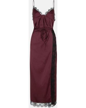 ANDAMANE Burgundy Polyester Blend Dress - Purple