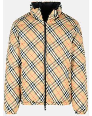 Burberry Reversible Polyester 'snowdon' Down Jacket - Metallic