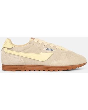 Autry 'Windspin Low' Suede Sneakers - Natural