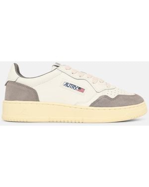 Autry 'Medalist Low' And Leather Sneakers - Natural