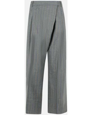 Ganni Wool Blend Pants - Gray