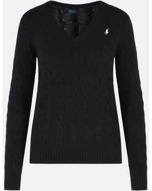 Polo Ralph Lauren 'Kimberly' Wool And Cashmere Sweater - Black