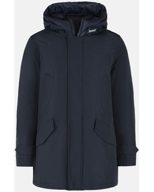 Woolrich 'Polar High Collar' Cotton Blend Parka - Blue