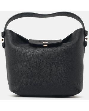 Longchamp 'S Le Cadence' Leather Bucket Bag - Black