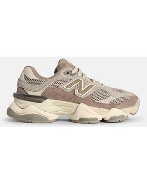 New Balance '9060' Sneakers In A Mauve Blend - Natural