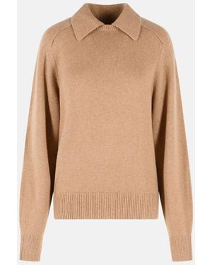 KHAITE 'Jackson' Wool And Cashmere Blend Sweater - Natural