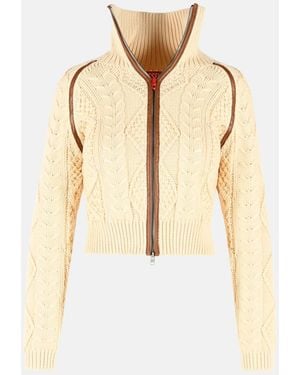 DIESEL 'Intelle' Dark Cotton And Wool Sweater - Natural
