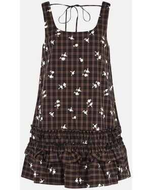 Ganni Cotton Mini Dress - White