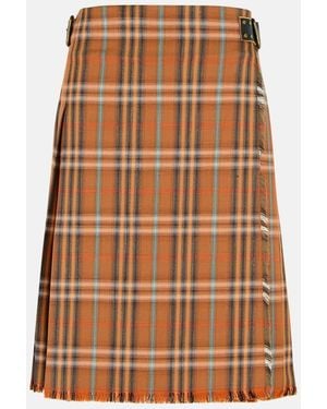 Burberry 'Ginger' Wool Kilt - Brown