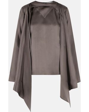 Loulou de Saison 'Gala' Silk Blouse - Brown