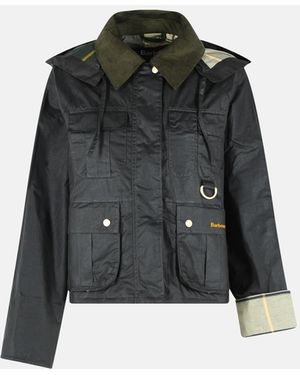 Barbour 'Liza' Waxed Cotton Jacket - Black