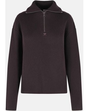 Courreges 'Burnt' Merino Wool Sweater - Blue