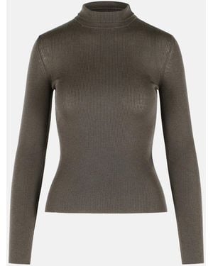 Max Mara Virgin Wool Turtleneck Sweater - Brown