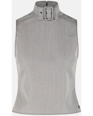 Courreges 'Buckle' Tank Top - Gray