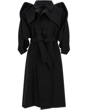 Issey Miyake 'Calligraph' Trench Coat - Black