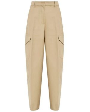 Givenchy Cotton And Wool Cocoon Pants With Pockets Clothing - Natural