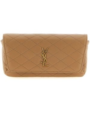 Saint Laurent 'Gaby' Smartphone Holder - Brown