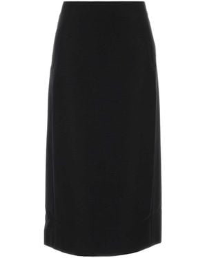 Jil Sander Wool Blend Skirt - Black